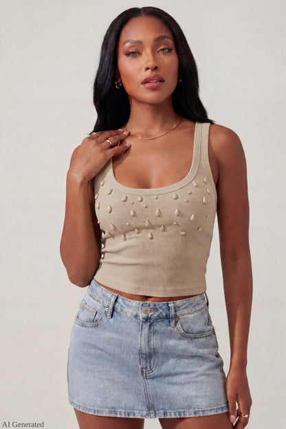 Teardrop Beaded Tank
