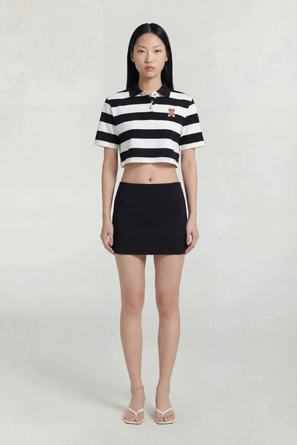 Embroidered Boxy Polo