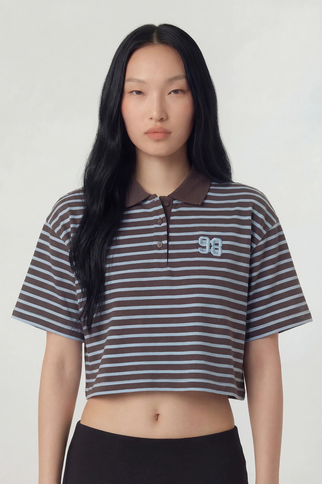 Embroidered Boxy Polo