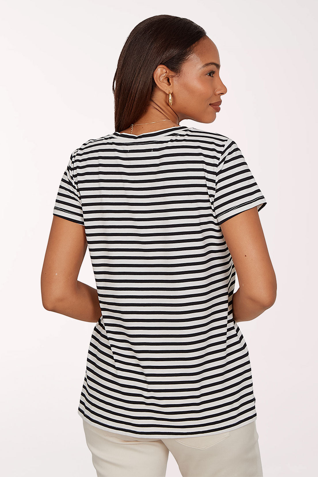 Tropical Noir Striped Toucan Tee