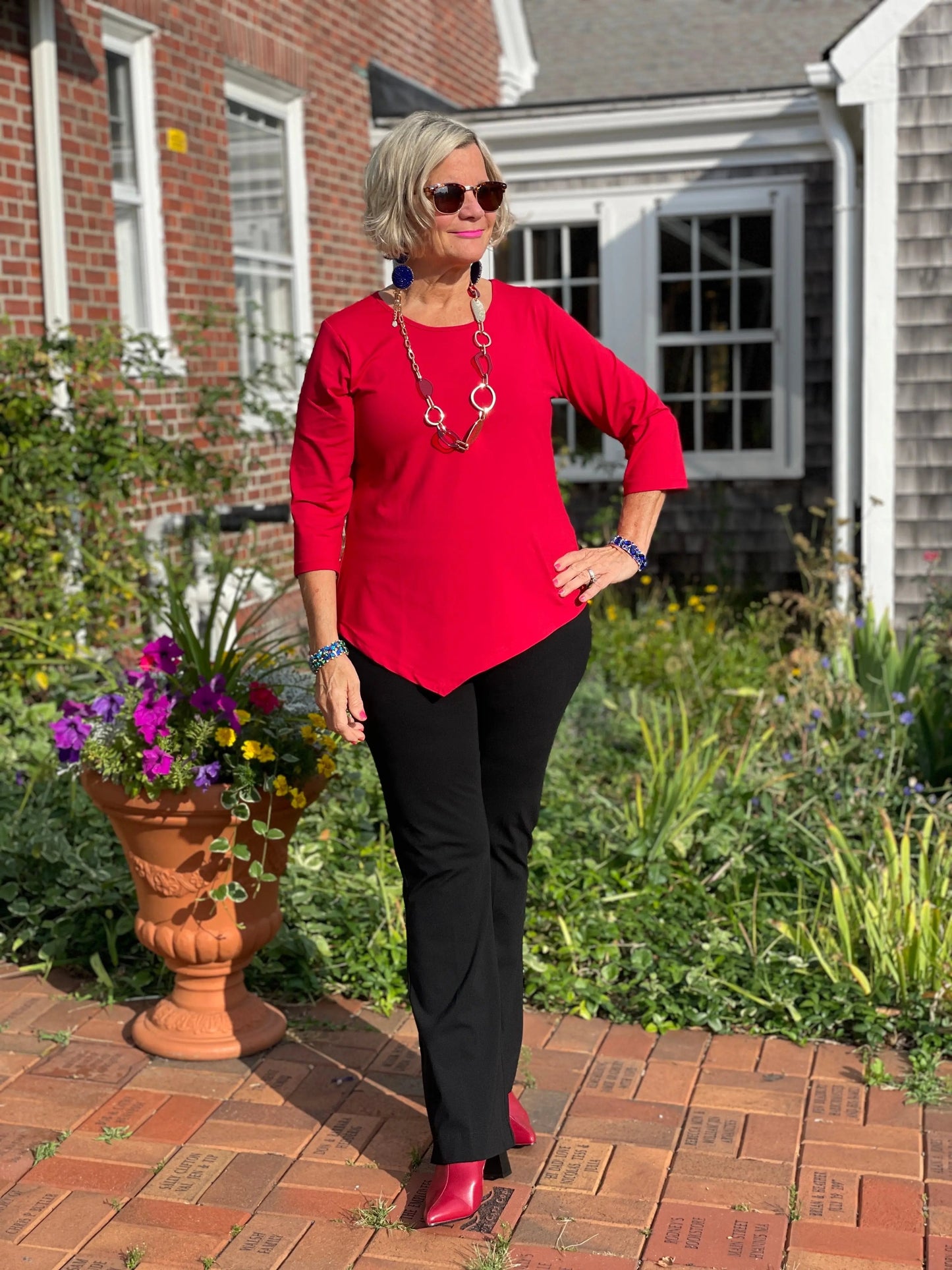 LULU-CRIMSON ASYMMETRIC TOP