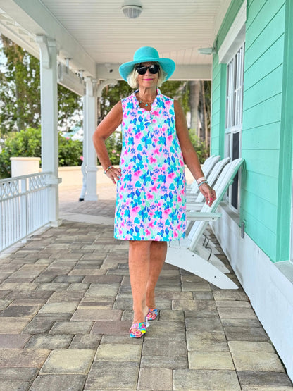 PINK PETALS RUFFLE DRESS