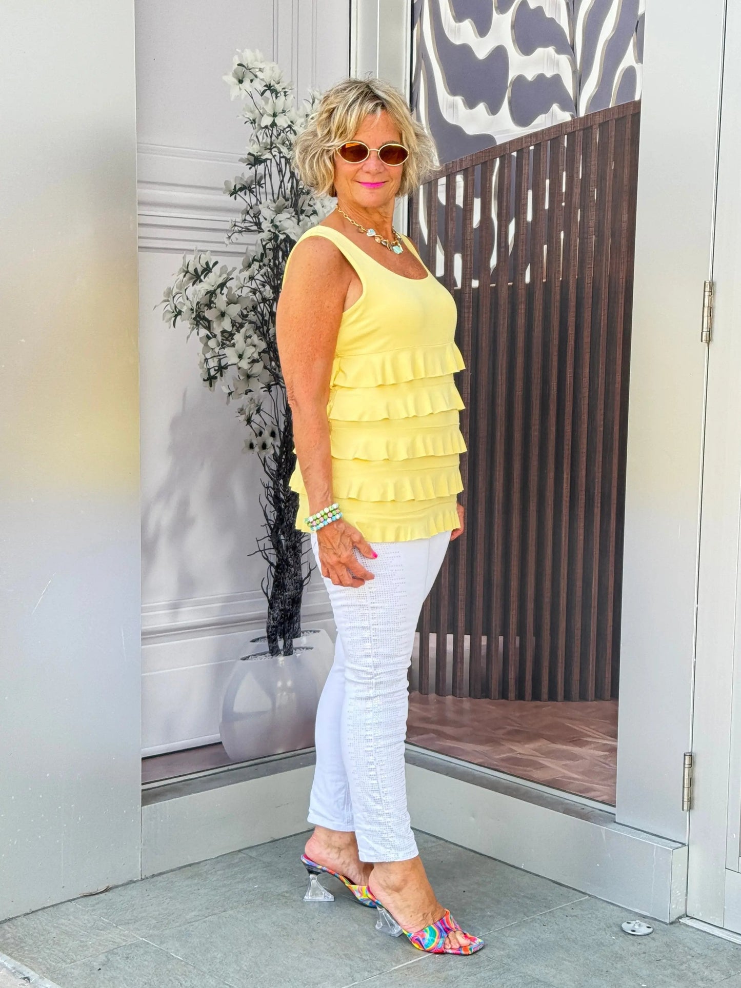 LULU-B YELLOW CHA CHA TANK