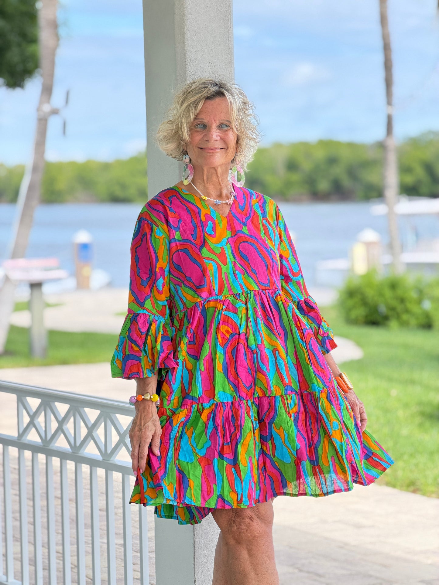 Multi Woodgrain Taos Dress