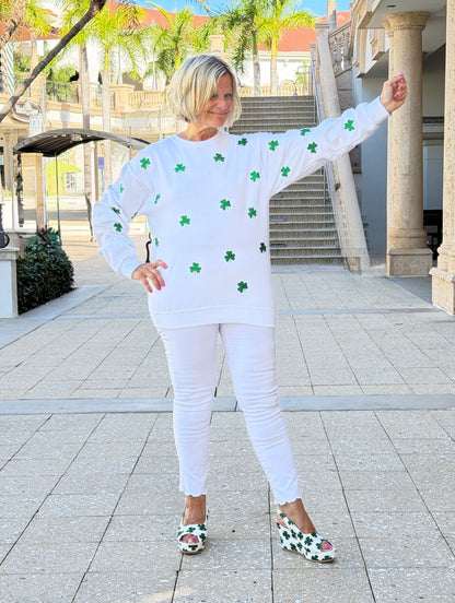 St Patricks Day Glitter Irish Sweatshirt