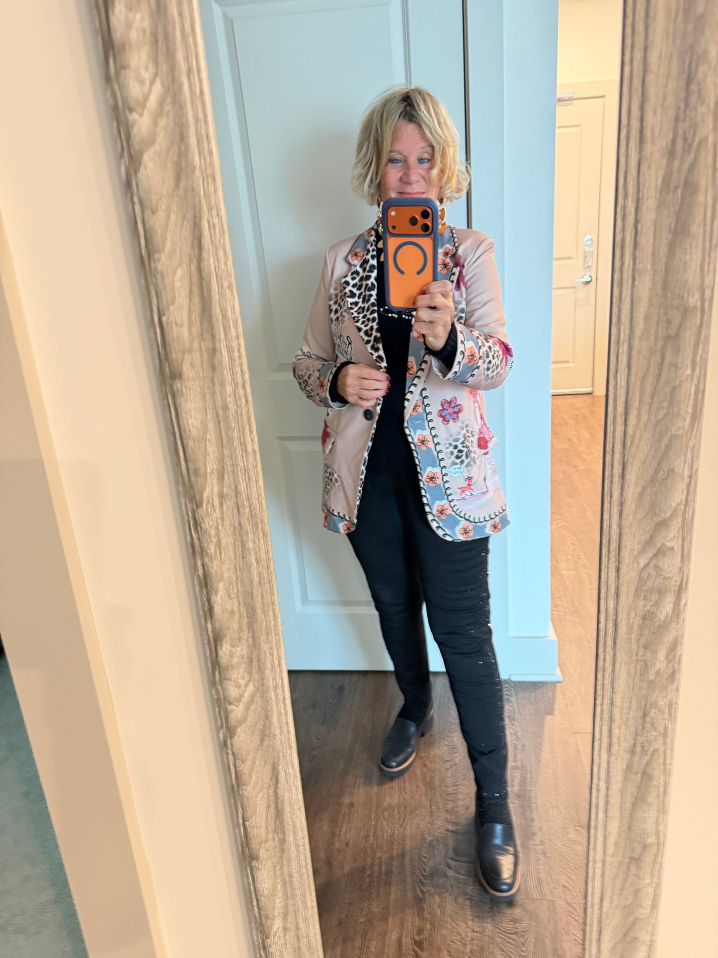 LUPA One Size Italian Parisian Chic Print Blazer  SHIPPING NOV 13-16