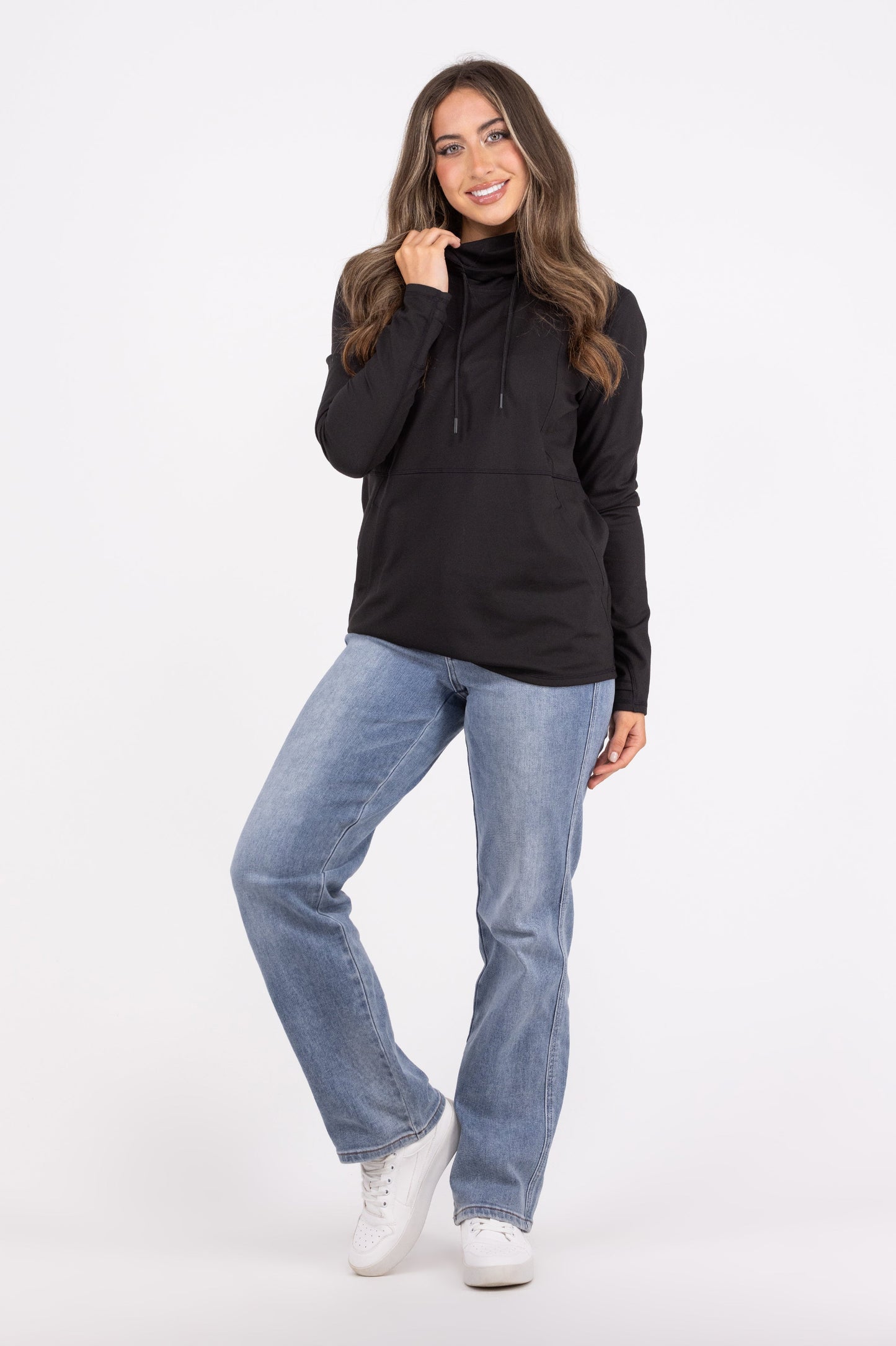 Perfect Night Women's Front Pouch Pocket Drawstring Hoodie