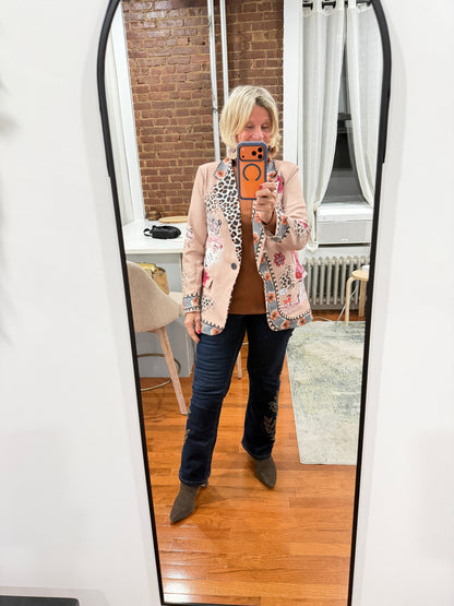 LUPA One Size Italian Parisian Chic Print Blazer  SHIPPING NOV 13-16