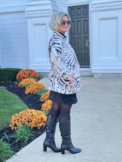 One Size Fierce Panther Print Blazer