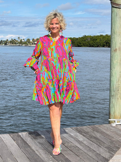 Multi Woodgrain Taos Dress
