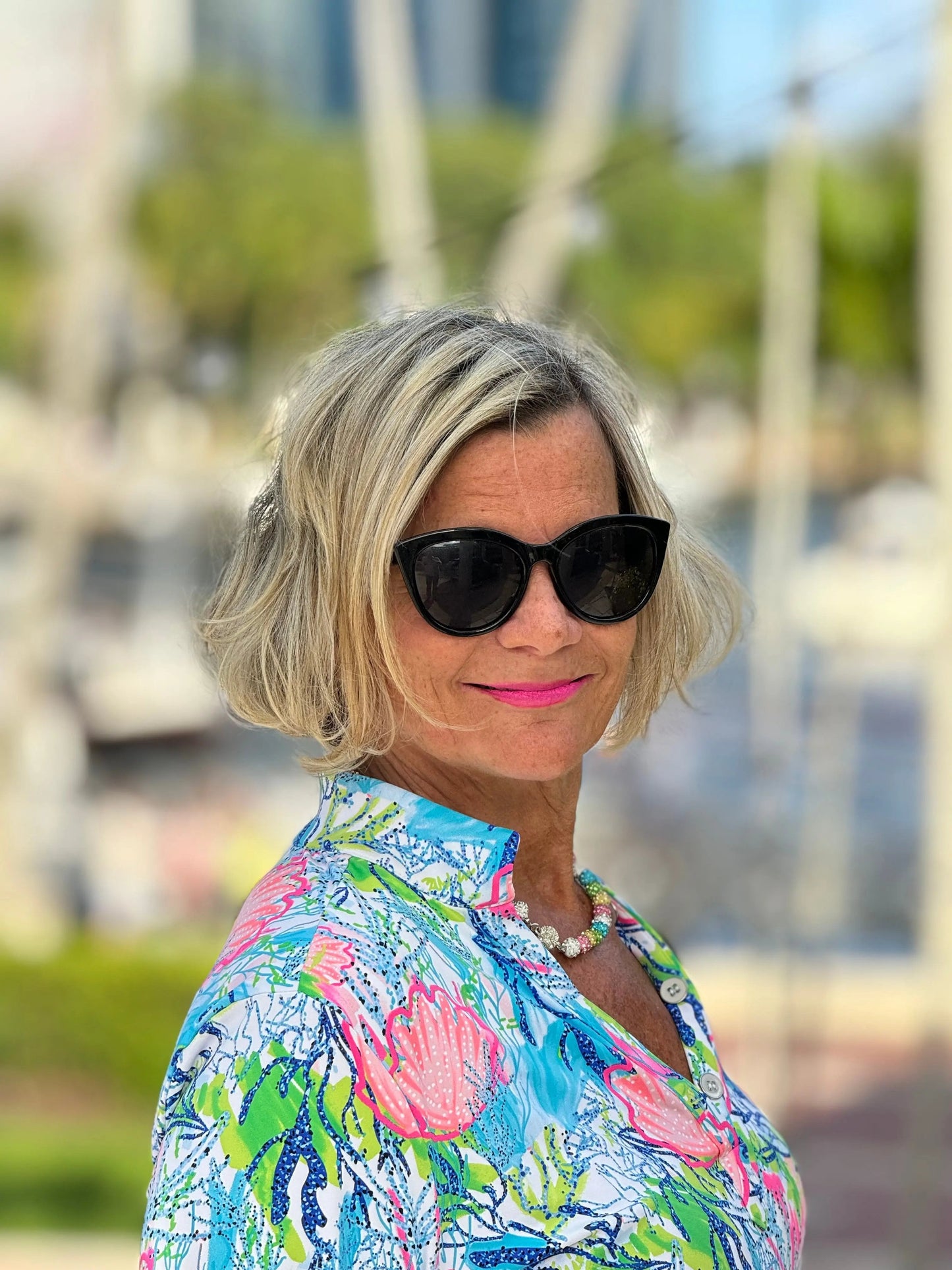 SEASHELL PINK AND BLUE TUNIC