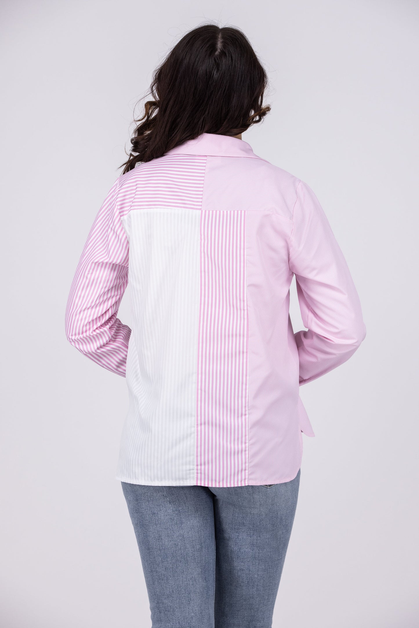 Nothing New Women's Striped Color-Blocked Long Sleeve Top