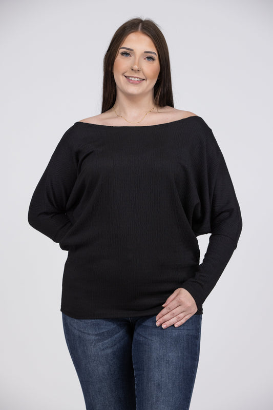 She's An Angel Women's Textured Knit Long Sleeve Top
