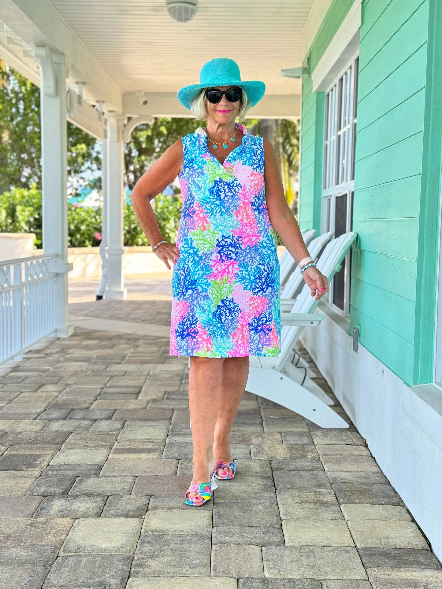 SALINA REEF RUFFLE DRESS