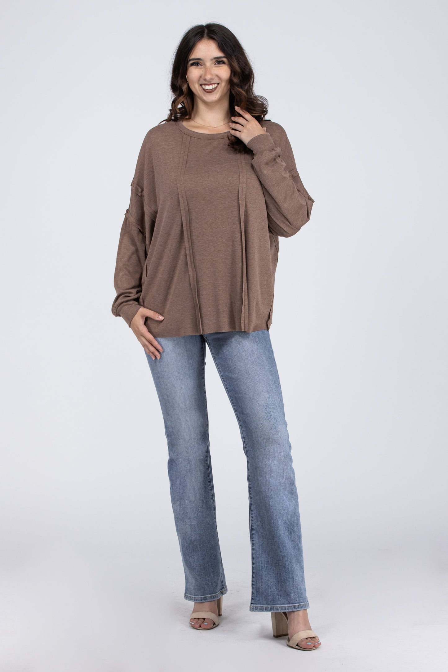 Orchard Day Women's Textured Long Sleeve Top