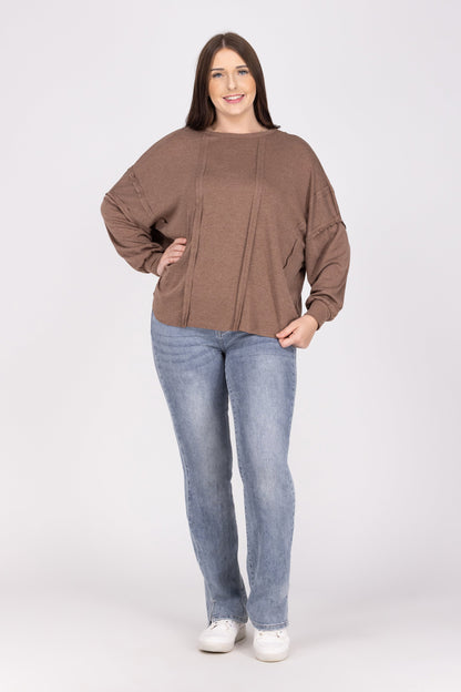 Orchard Day Women's Textured Long Sleeve Top