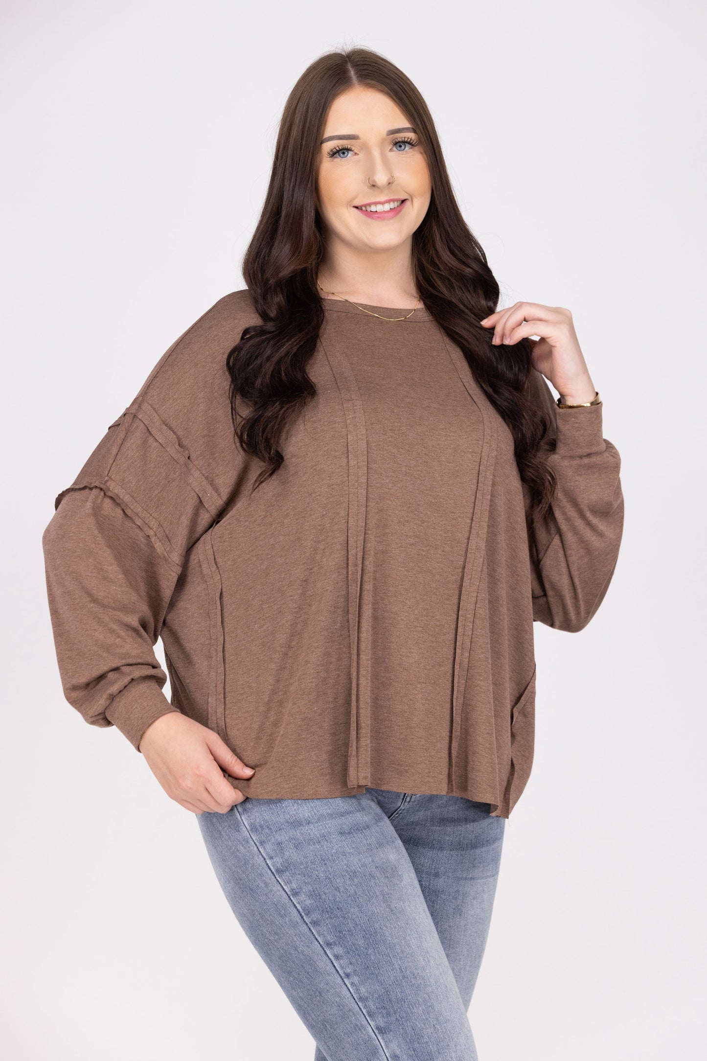 Orchard Day Women's Textured Long Sleeve Top