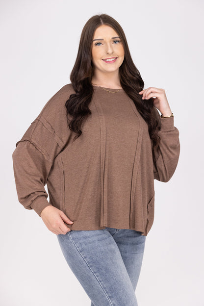 Orchard Day Women's Textured Long Sleeve Top