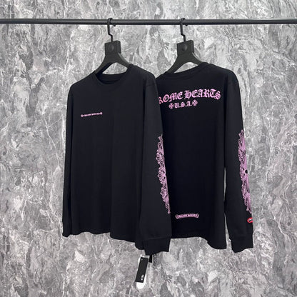Chh Chrome Heart Long Sleeve Shirt Unisex Fashion Loose Long Sleeve Shirt