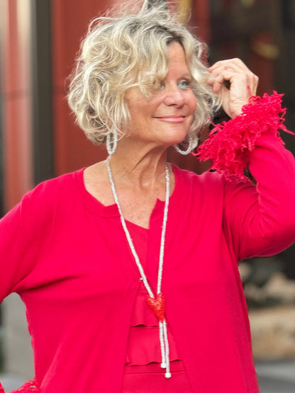 SECRET RED HEART BLING NECKLACE