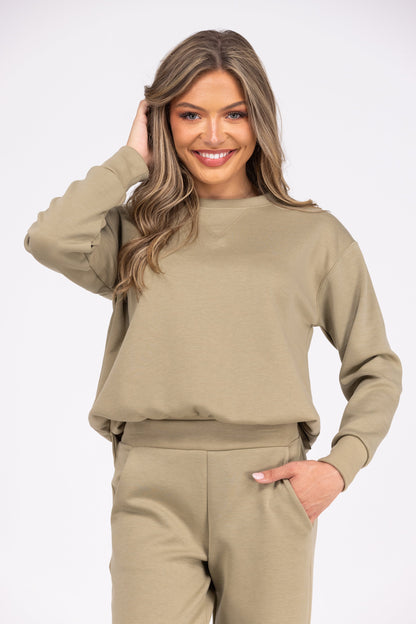 Women's Knit Long Sleeve Lounge Top