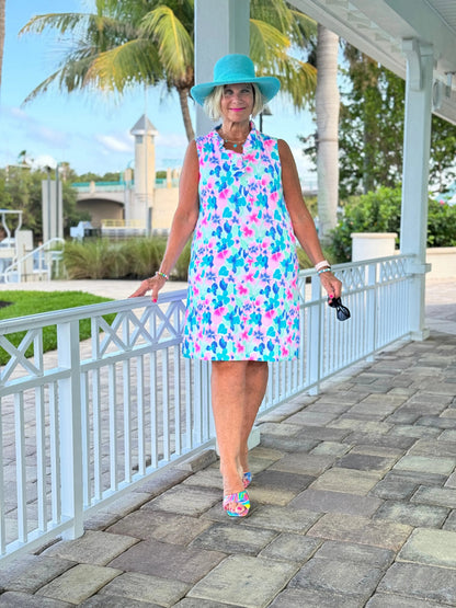 PINK PETALS RUFFLE DRESS
