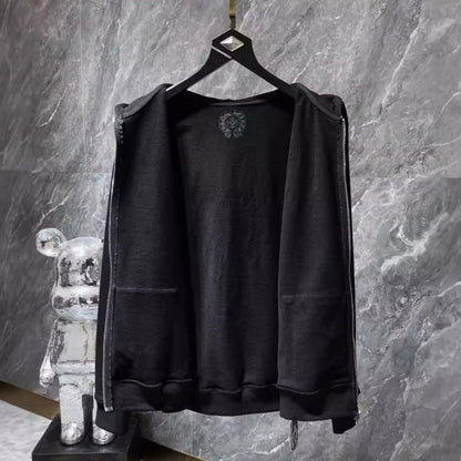 Chh Chrome Hearts Hoodie Horseshoe LOGO Phantom Zip Cardigan Jacket Sweater