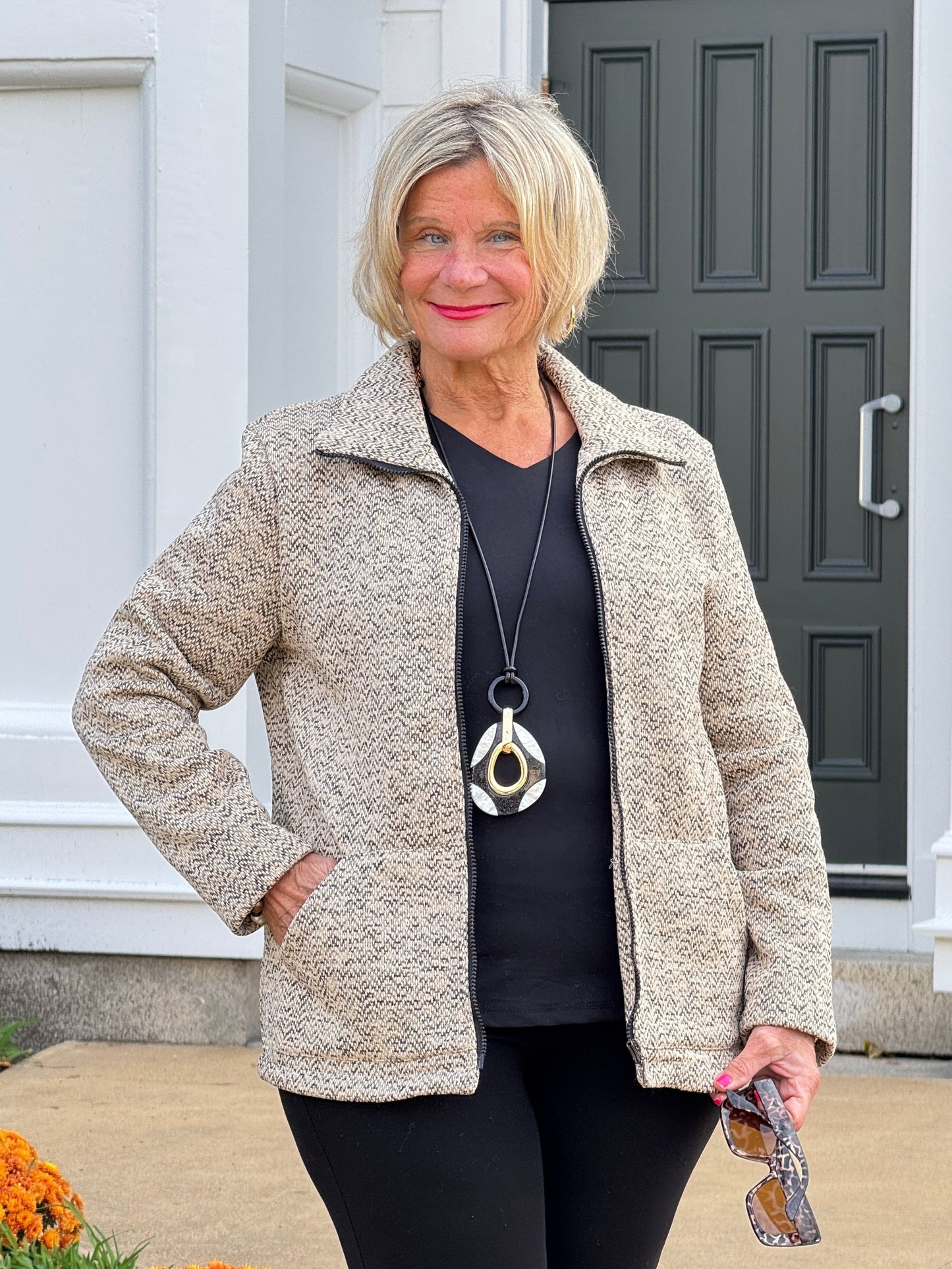 OATMEAL TWEED JACKET