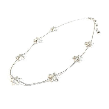 Starfish Brass Charm Statement Snake Chain Necklace