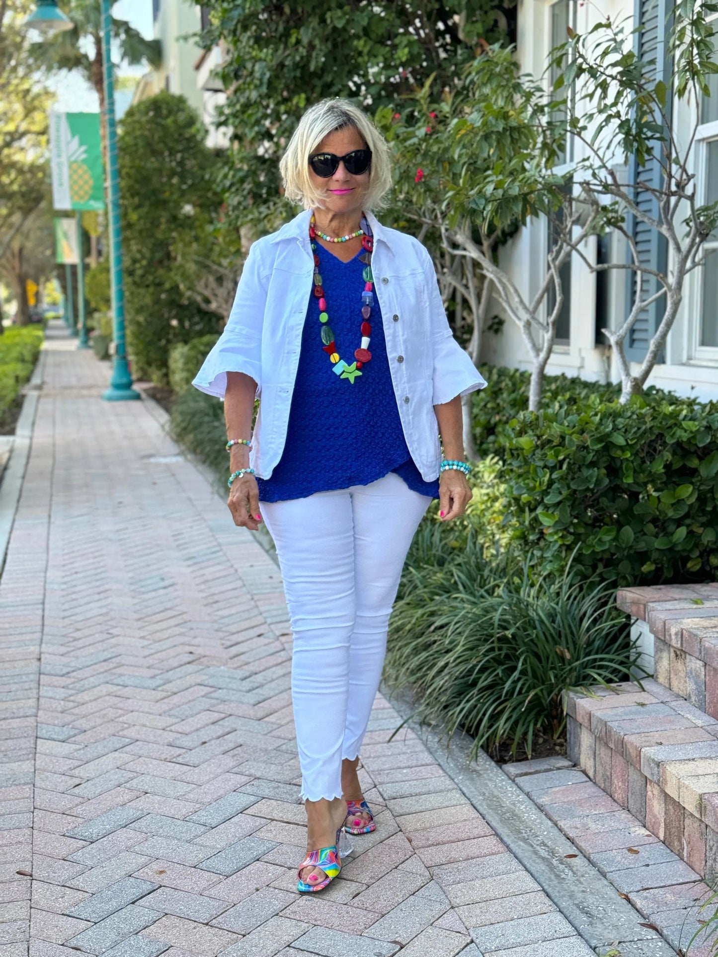 SOUTH BEACH DENIM WHITE JACKET - ILLUSION