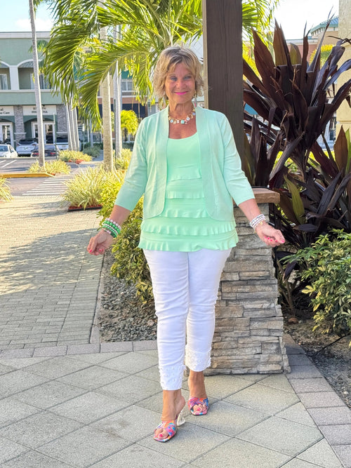 PEYTON CLEAR LIME SHRUG