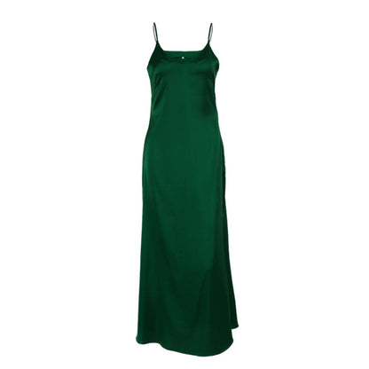 Corset Dress French Strap Dress Beautiful Autumn Dress Satin Drape V-neck Dress