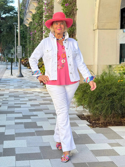 NEXT LEVEL WHITE FLARE JEANS
