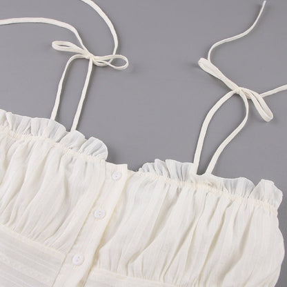 Corset Dress Summer White Suspender Dress Sexy Skirt