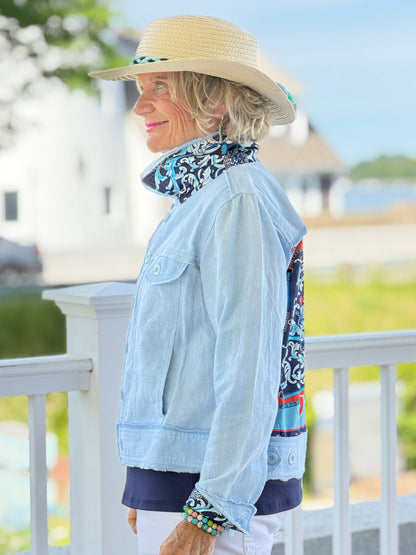 NAUTICAL CREST LINEN JACKET