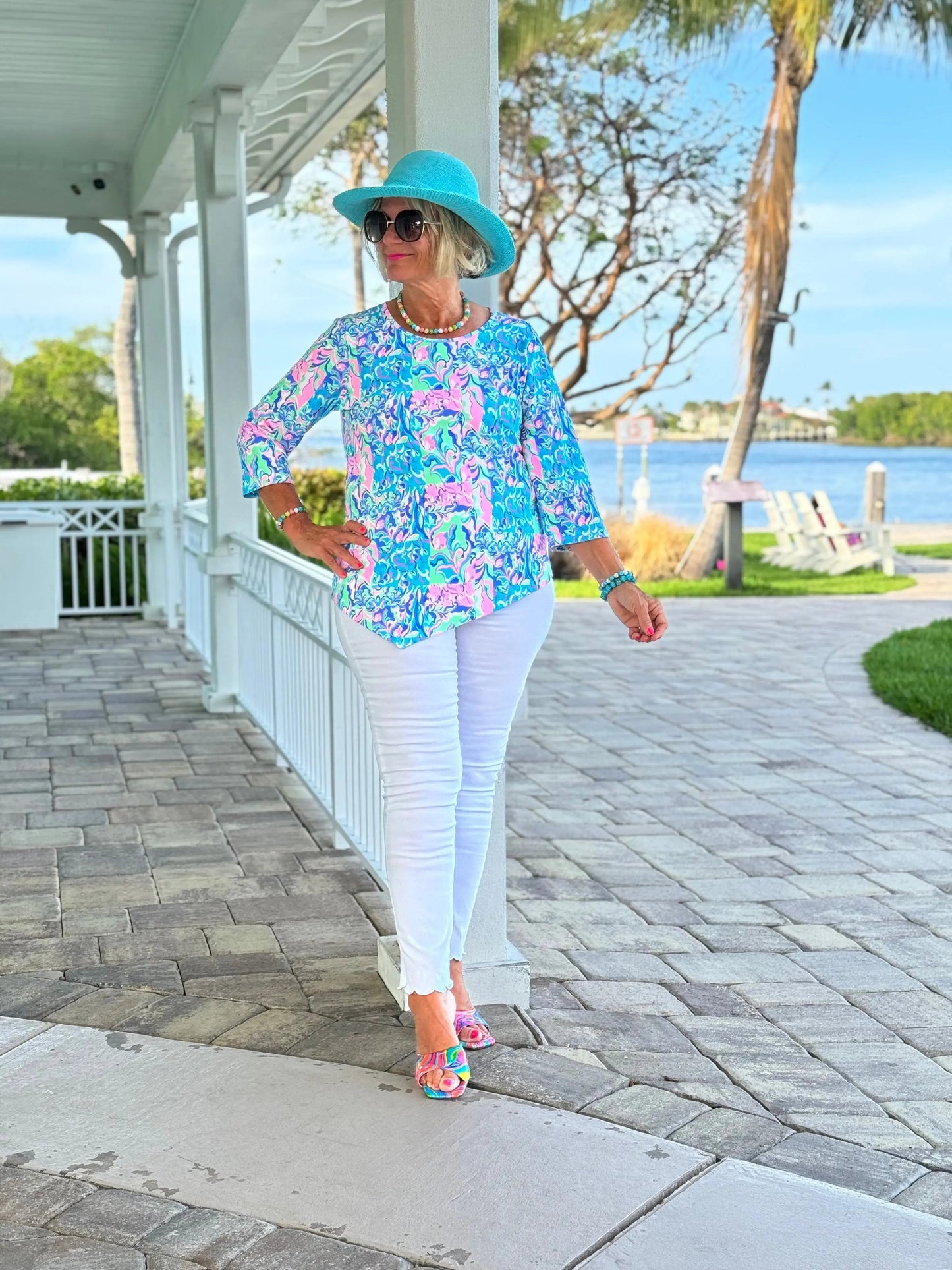 SPLASH OFF PINK ASYMMETRICAL TOP