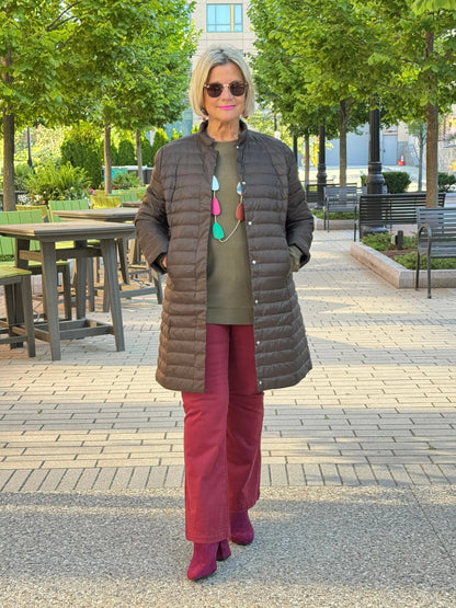 OLIVE LONG PUFFER JACKET