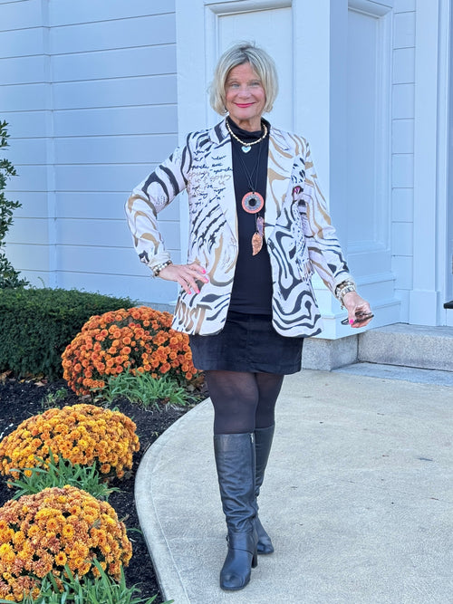 One Size Fierce Panther Print Blazer