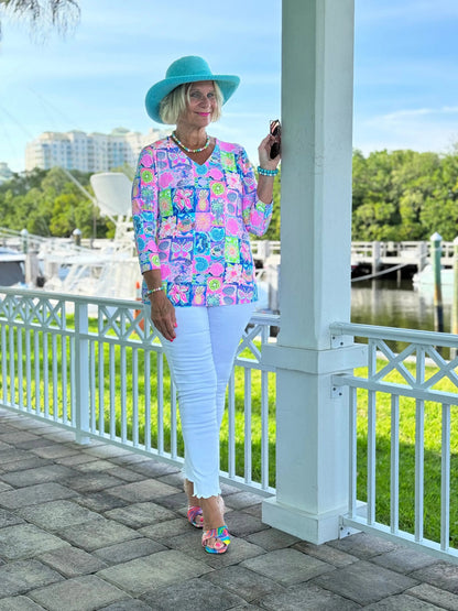 SANDY BEACH COLOR V NECK