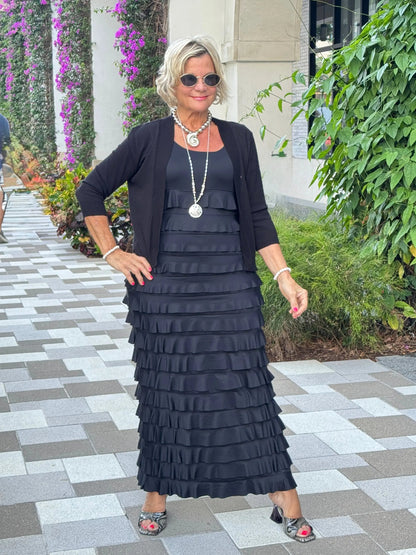 MIAMI NIGHTS  BLACK BLACK CHA CHA DRESS