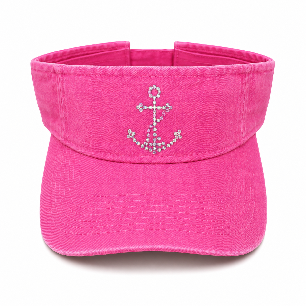 PINK ANCHOR BLING VISOR