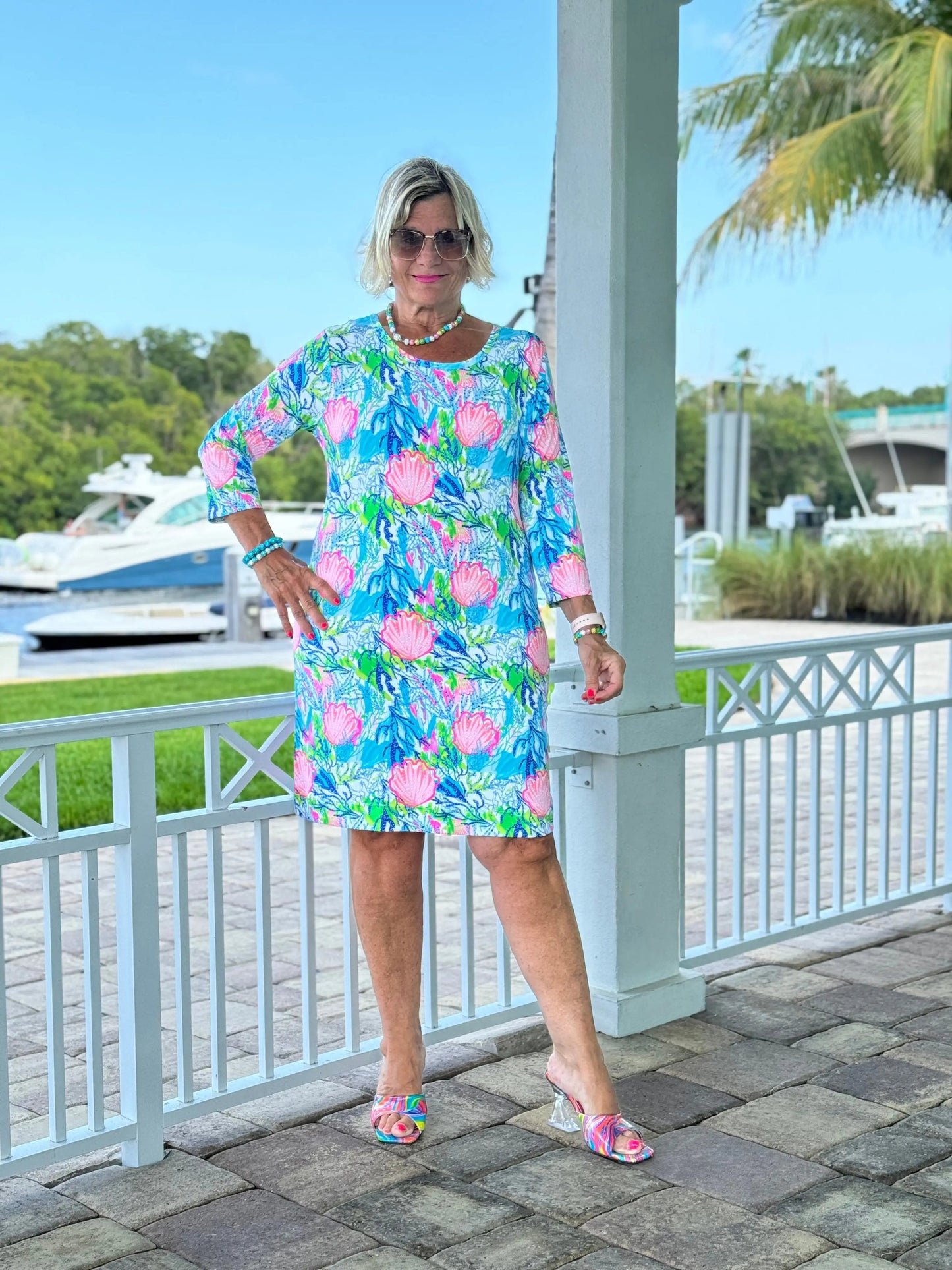 SEASHELL BEACH SLEEVE DRESS