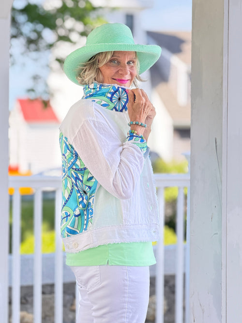 MINT MOSAIC LINEN JACKET
