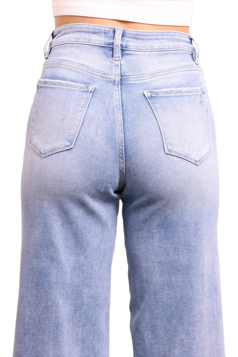 The Tarin High-Rise Tummy Control Cuffed Wide Leg Jeans - Three Inseams