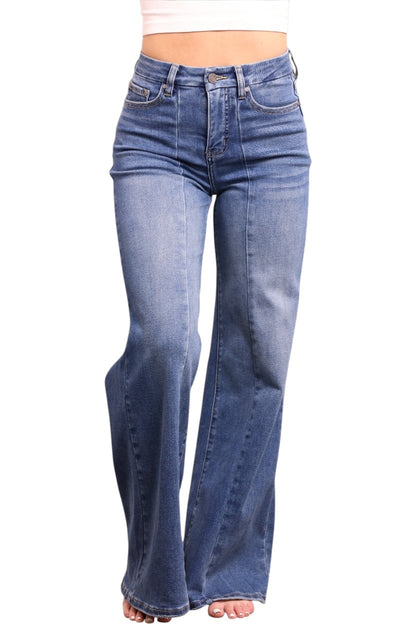 The Esme High-Rise Tummy Control Wide Leg Denim - Three Inseams