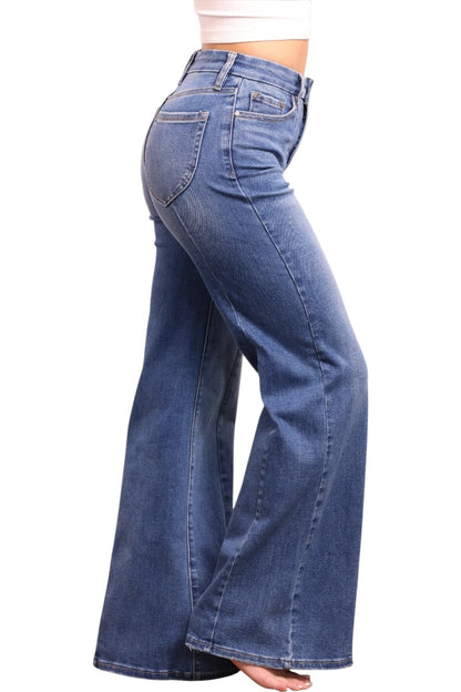 The Esme High-Rise Tummy Control Wide Leg Denim - Three Inseams