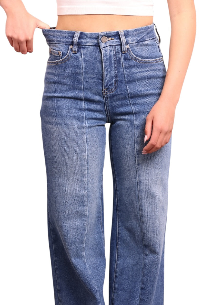 The Esme High-Rise Tummy Control Wide Leg Denim - Three Inseams