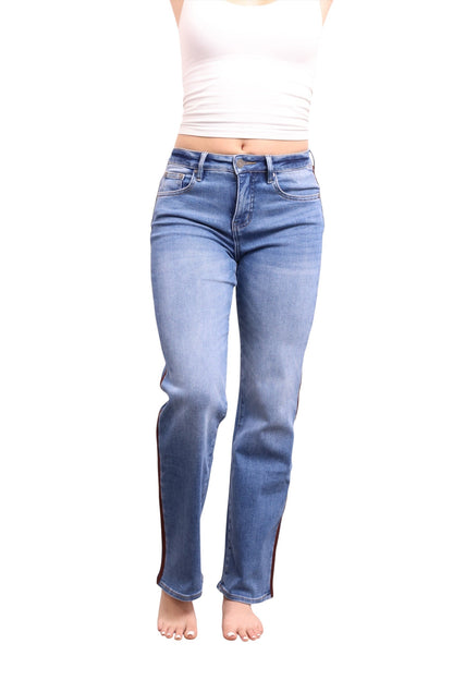 The Hattie Mid-Rise Tummy Control Relaxed Straight Leg Jeans