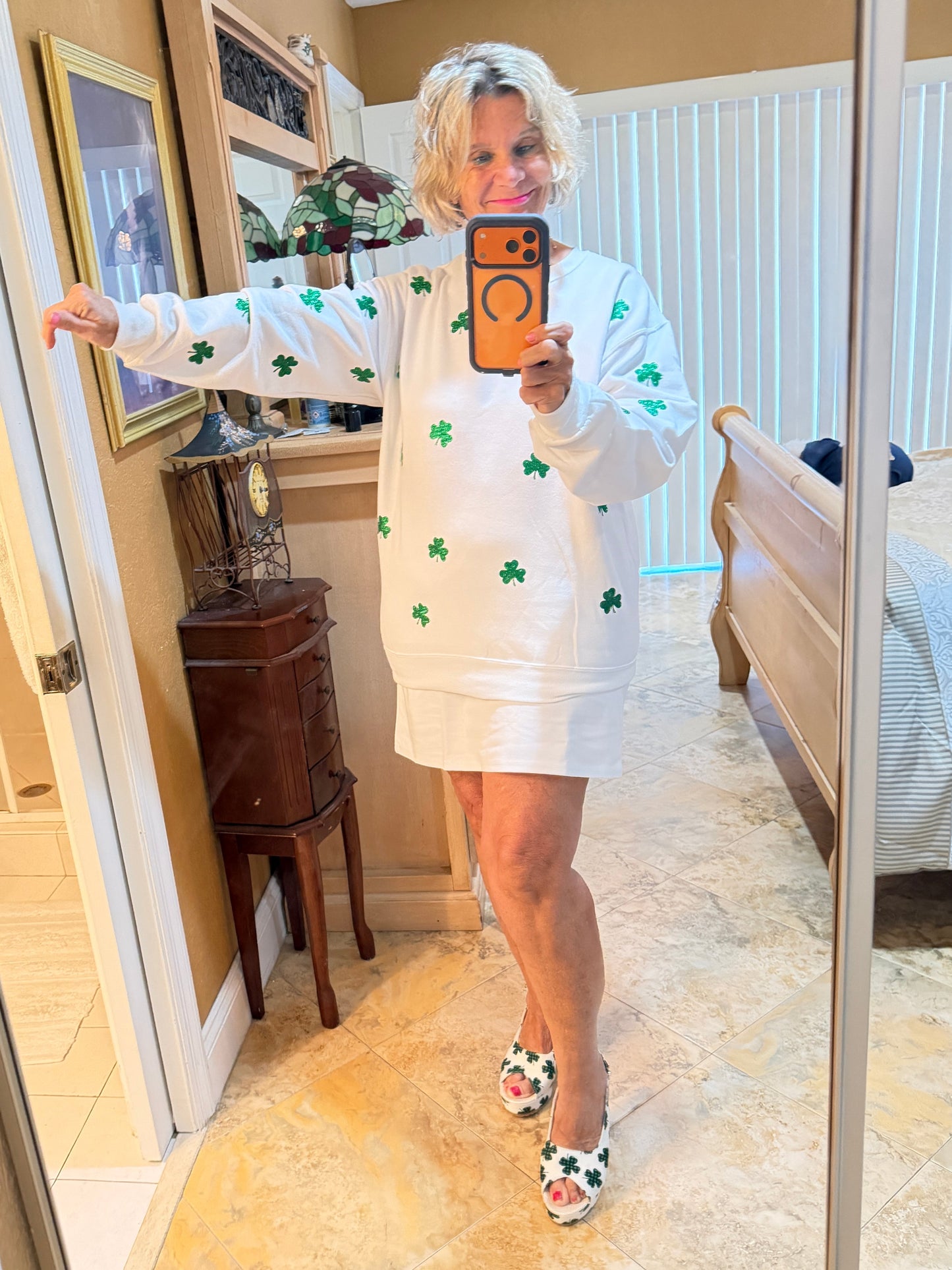 St Patricks Day Glitter Irish Sweatshirt