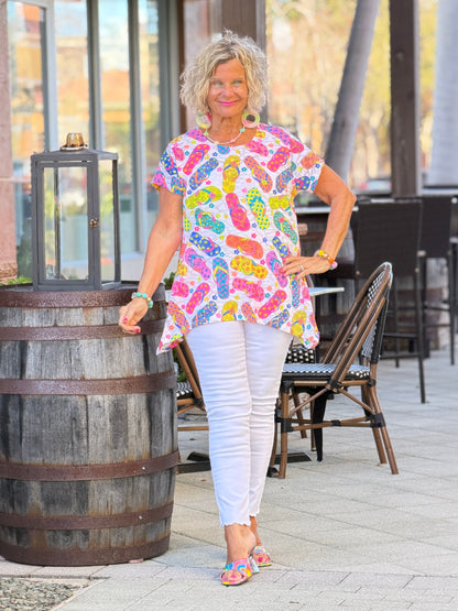 SANDAL SHORT SLEEVE TOP